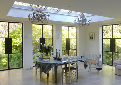 Conservatory with roof lantern in Family room in Oxford.jpg